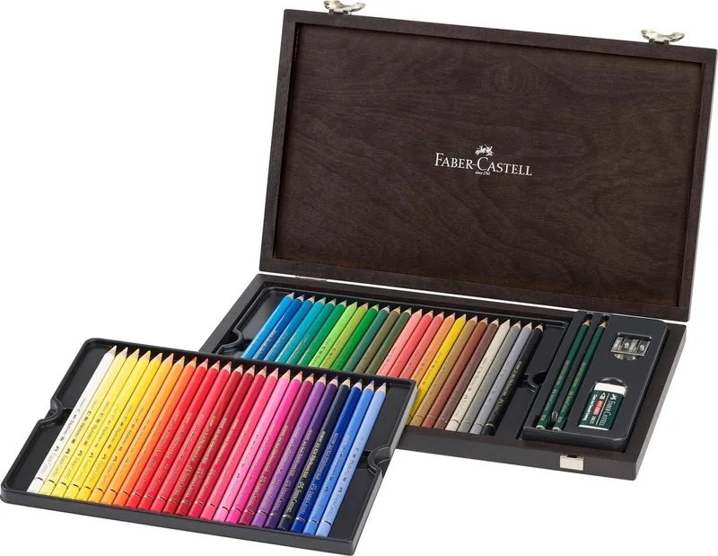 kleurpotloden - Polychromos - 48 stuks in kist - FC-110006 de Faber-Castell en Assorti 48 kist – photo produit