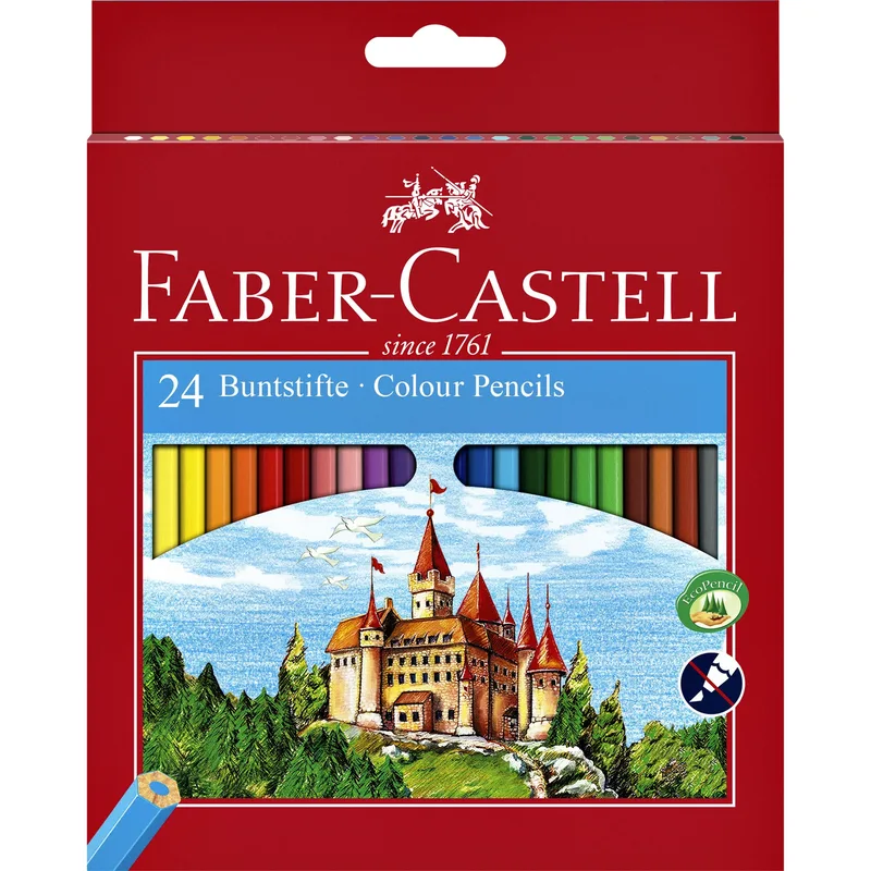 Kleurpotlood faber-castell 24st assorti | 5 stuks van Faber-Castell – productfoto