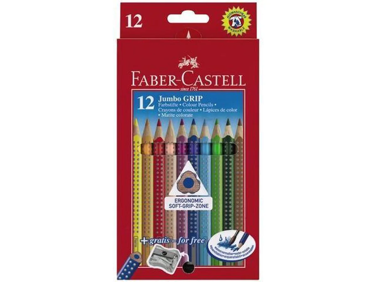Kleurpotlood faber castell jumbo grip etui © 12st - 105 stuks by Faber-Castell – product photo