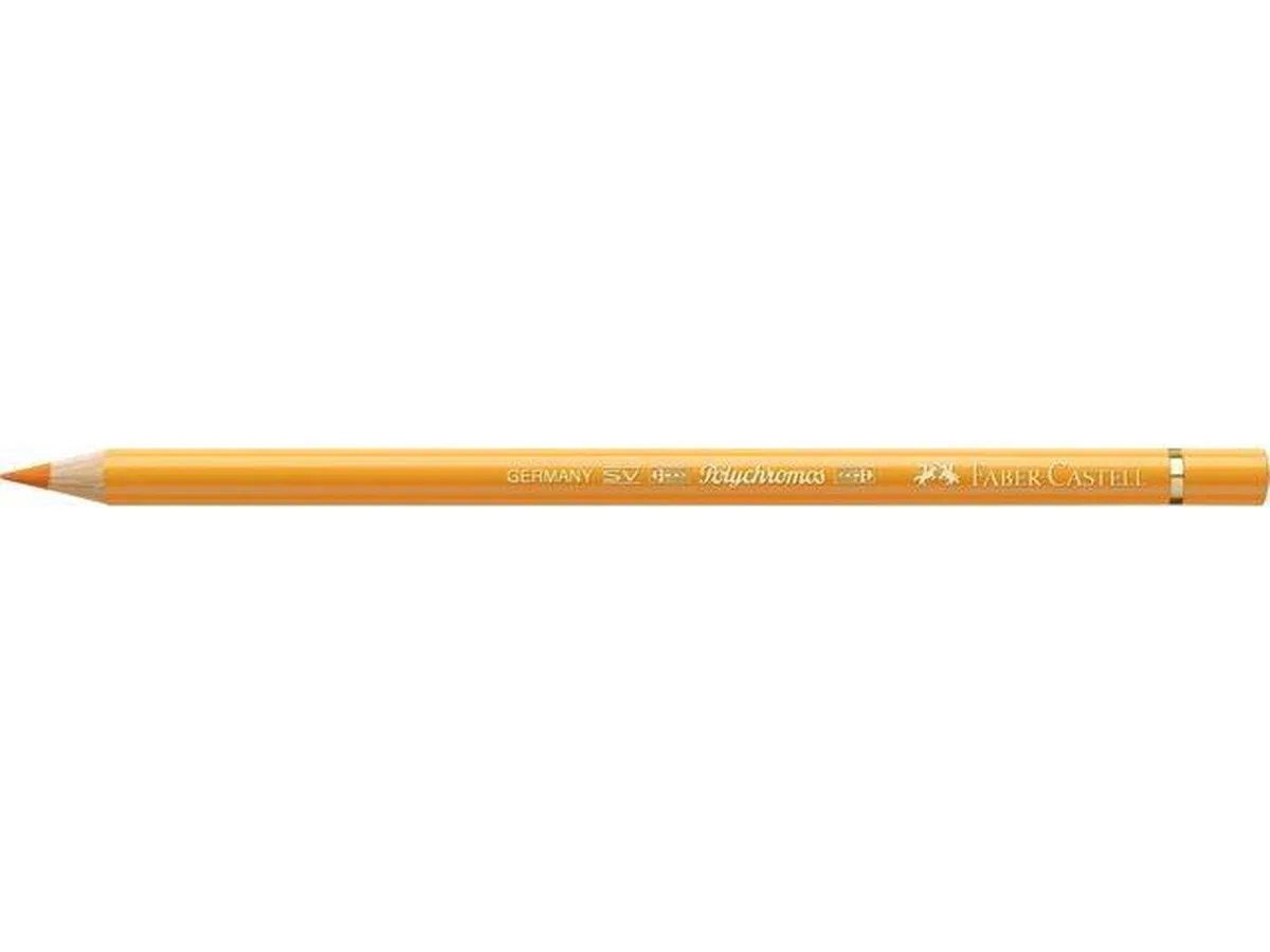Kleurpotlood Faber Castell Polychromos 109 chroomgeel donker doos met 6 stuks by Faber-Castell in Yellow – product photo