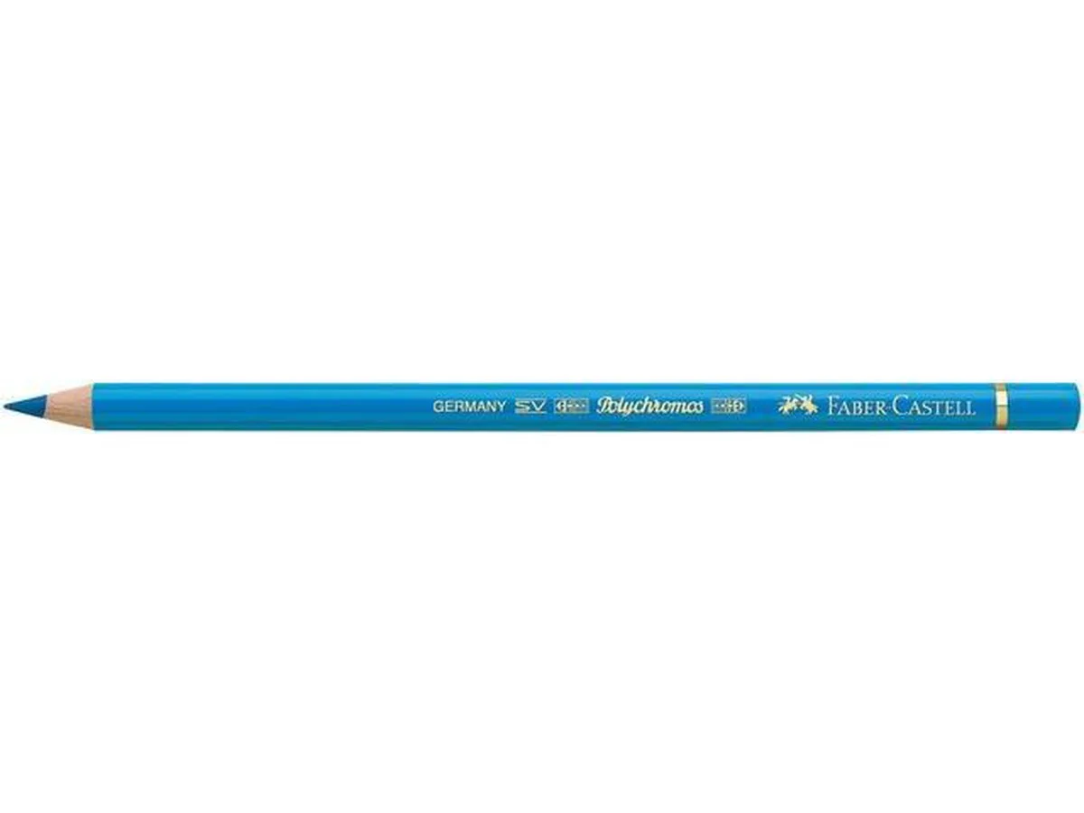 Kleurpotlood Faber Castell Polychromos 110 phthaloblauw doos met 6 stuks by Faber-Castell in Blue – product photo