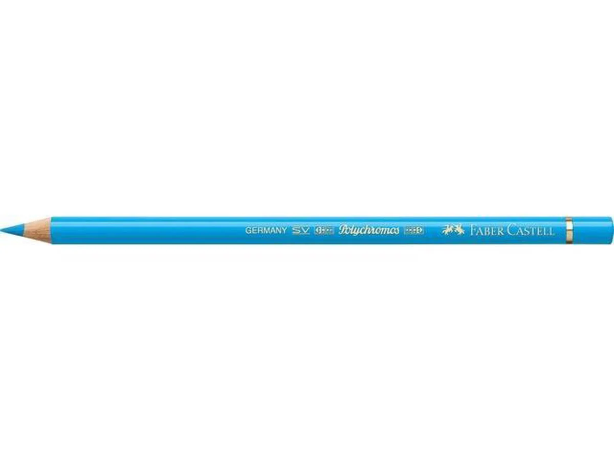 Kleurpotlood Faber Castell Polychromos 145 phthaloblauw fel doos met 6 stuks fra Faber-Castell i Blå – produktbillede