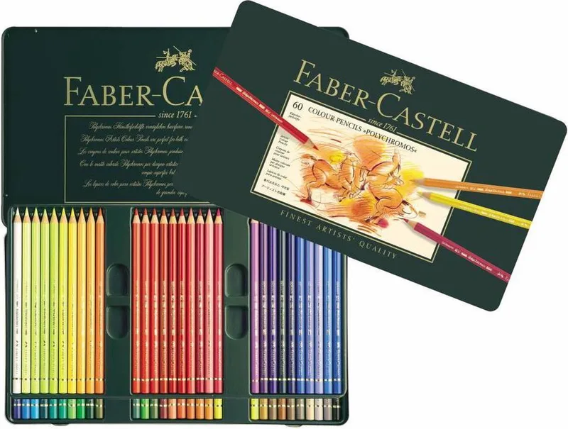 kleurpotlood - Polychromos - 60 stuks - FC-110060 by Faber-Castell in Assorti 60 bliketui – product photo