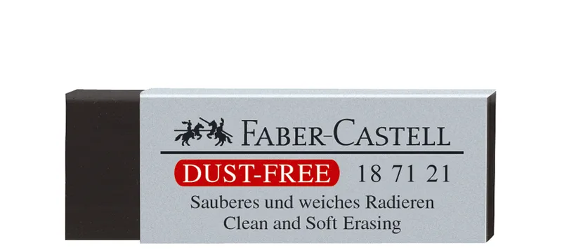 Kunststoff-Radierer DUST-FREE, schwarz by Faber-Castell – product photo