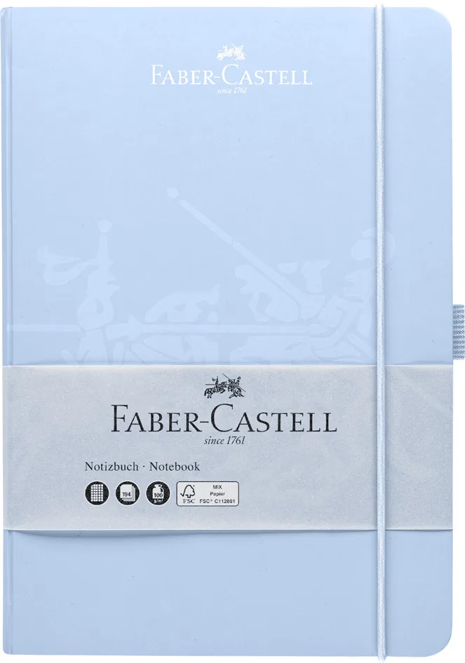 Notizbuch, DIN A5, kariert, hellblau van Faber-Castell – productfoto