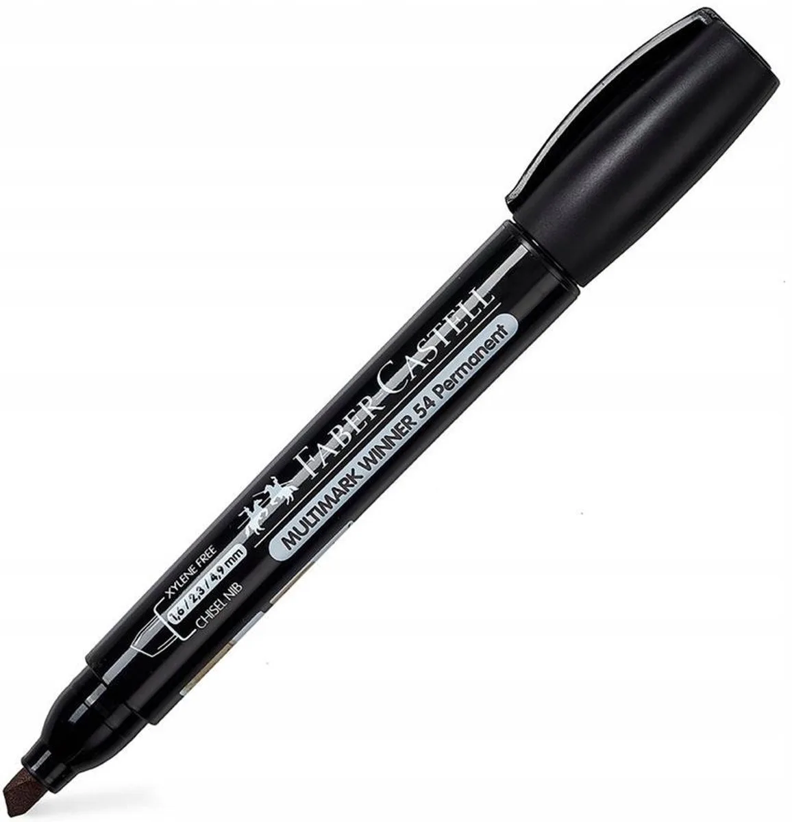 Permanent Marker 54 Afgeschuinde Punt 2-5 mm van Faber-Castell in Zwart – productfoto
