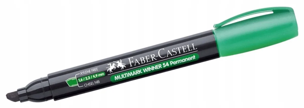 Permanente Marker Stomp Punt 2-5mm von Faber-Castell in Grün – Produktfoto