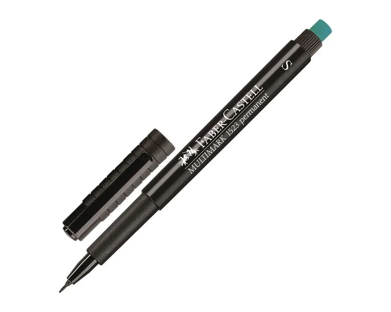 Permanentmarker Multimark 1523 S, (1-tlg), Strichstärke 0,4 mm (S), korrigierbar von Faber-Castell in Schwarz – Produktfoto