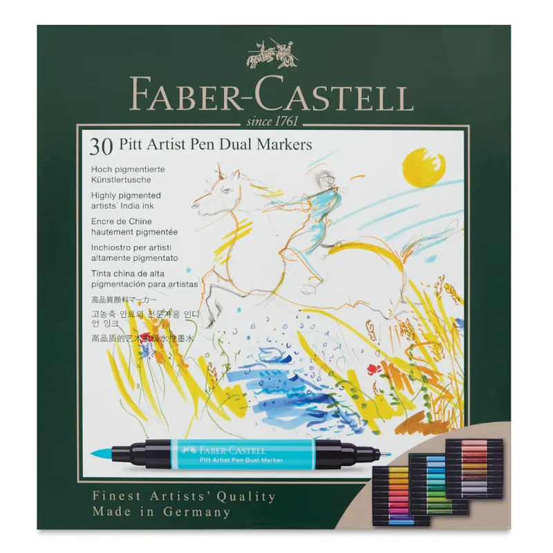 Pitt Artist Pen Lot de 30 marqueurs double pointe de Faber-Castell – photo produit
