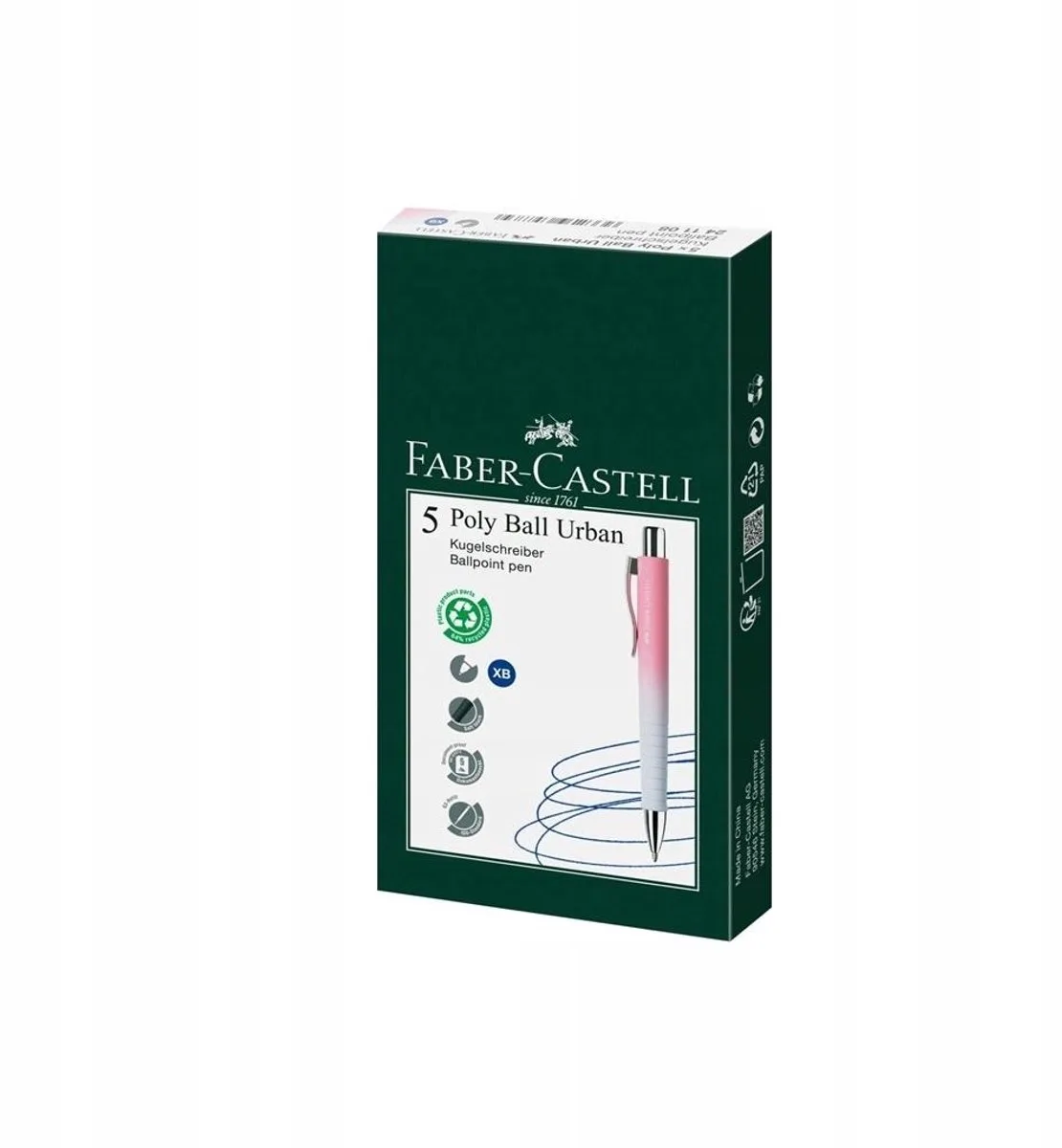 Poly Ball - 5 automatische pennen by Faber-Castell in Urban XB – product photo