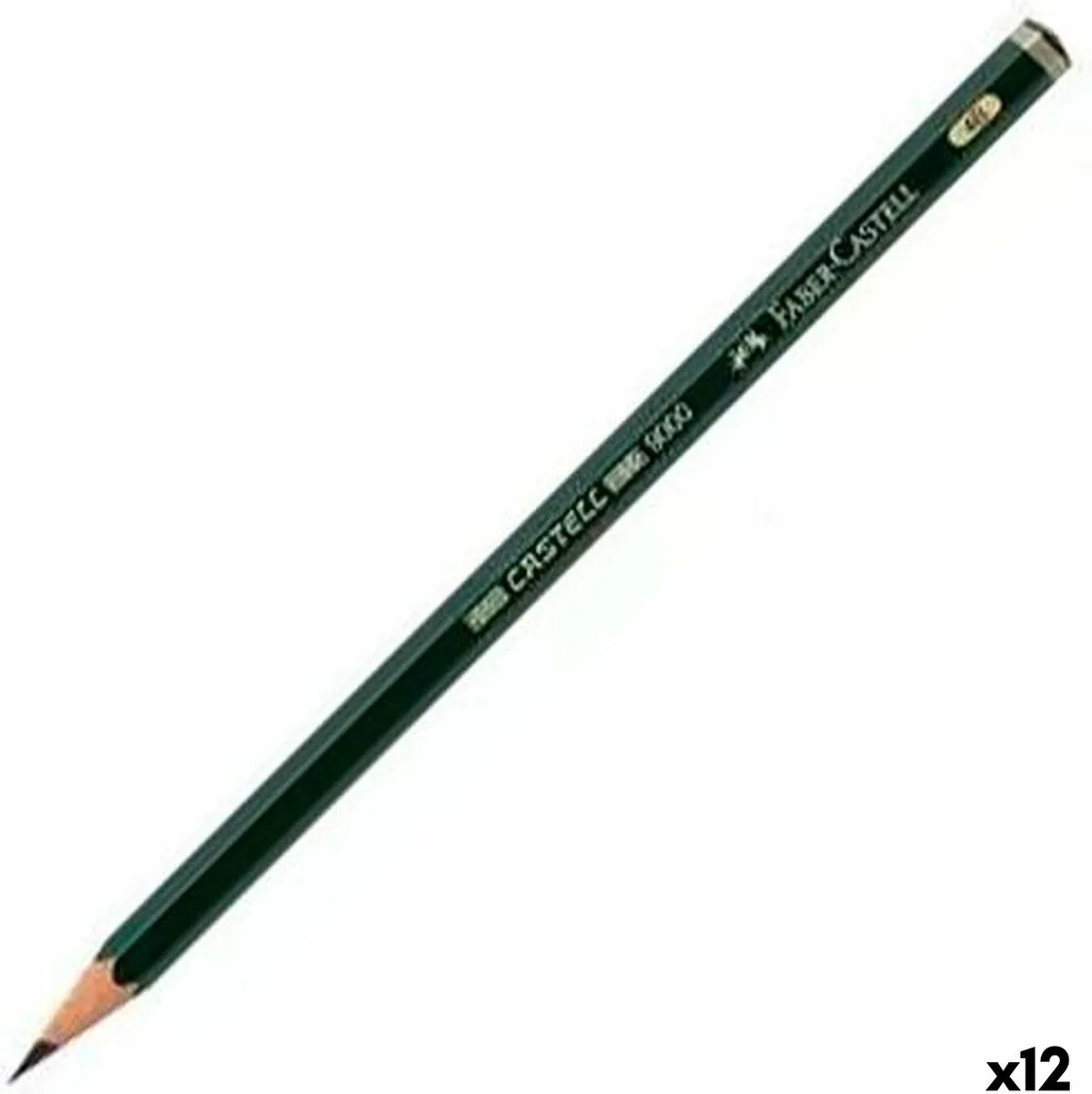 potlood Faber-Castell 9000 4B doos met 12 stuks de Faber-Castell en Vert – photo produit