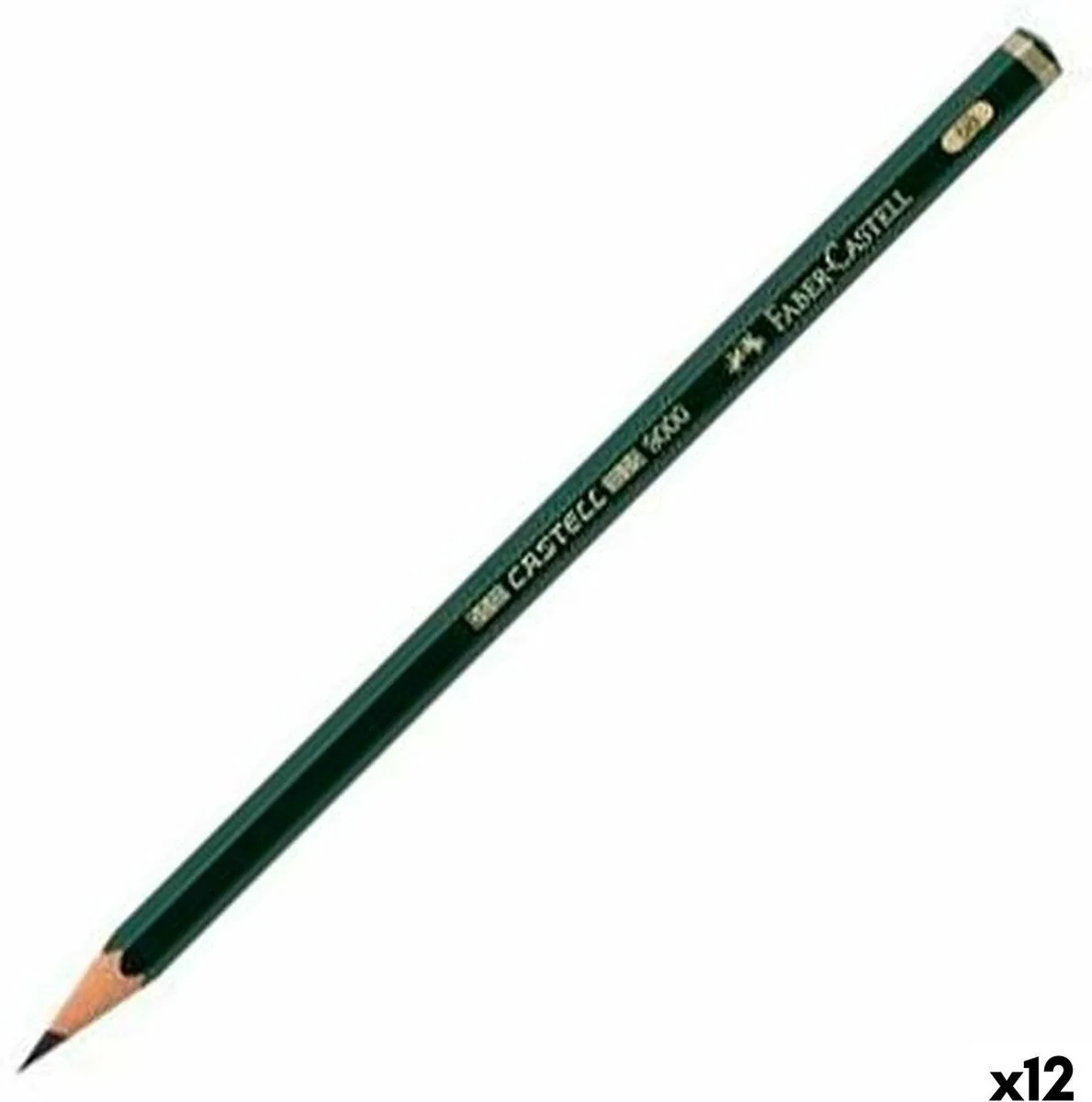 potlood Faber-Castell 9000 5B doos met 12 stuks de Faber-Castell en Vert – photo produit
