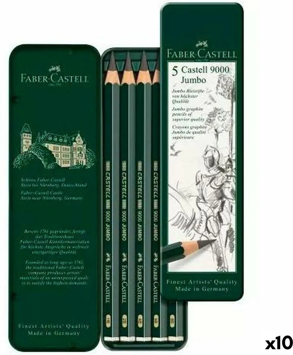Potlood Set Faber-Castell (10 Stuks) fra Faber-Castell i Grå – produktbillede
