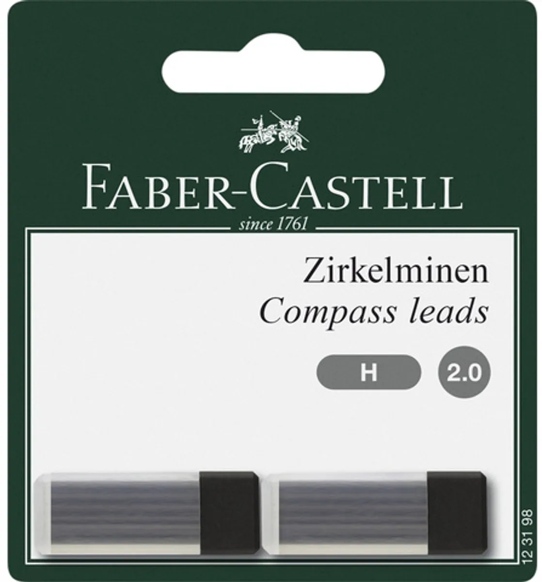 potloodstiftjes passer - 25mm - H -2x 6 stuks blister - FC-123198 van Faber-Castell in De (hoofd)kleur(en) van het product. – productfoto