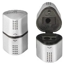 Puntenslijper faber-castell trio grip 2001 zilver | 10 stuks by Faber-Castell – product photo