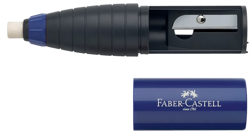 Radierer-Spitzer-Kombination, brombeer/blau by Faber-Castell – product photo