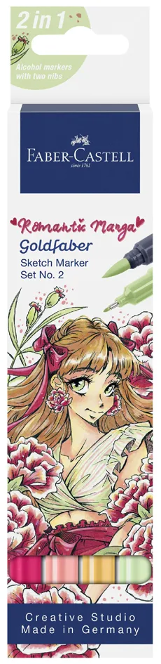 Sketch Marker GOLDFABER, Set Romantic Manga 2 fra Faber-Castell – produktbillede