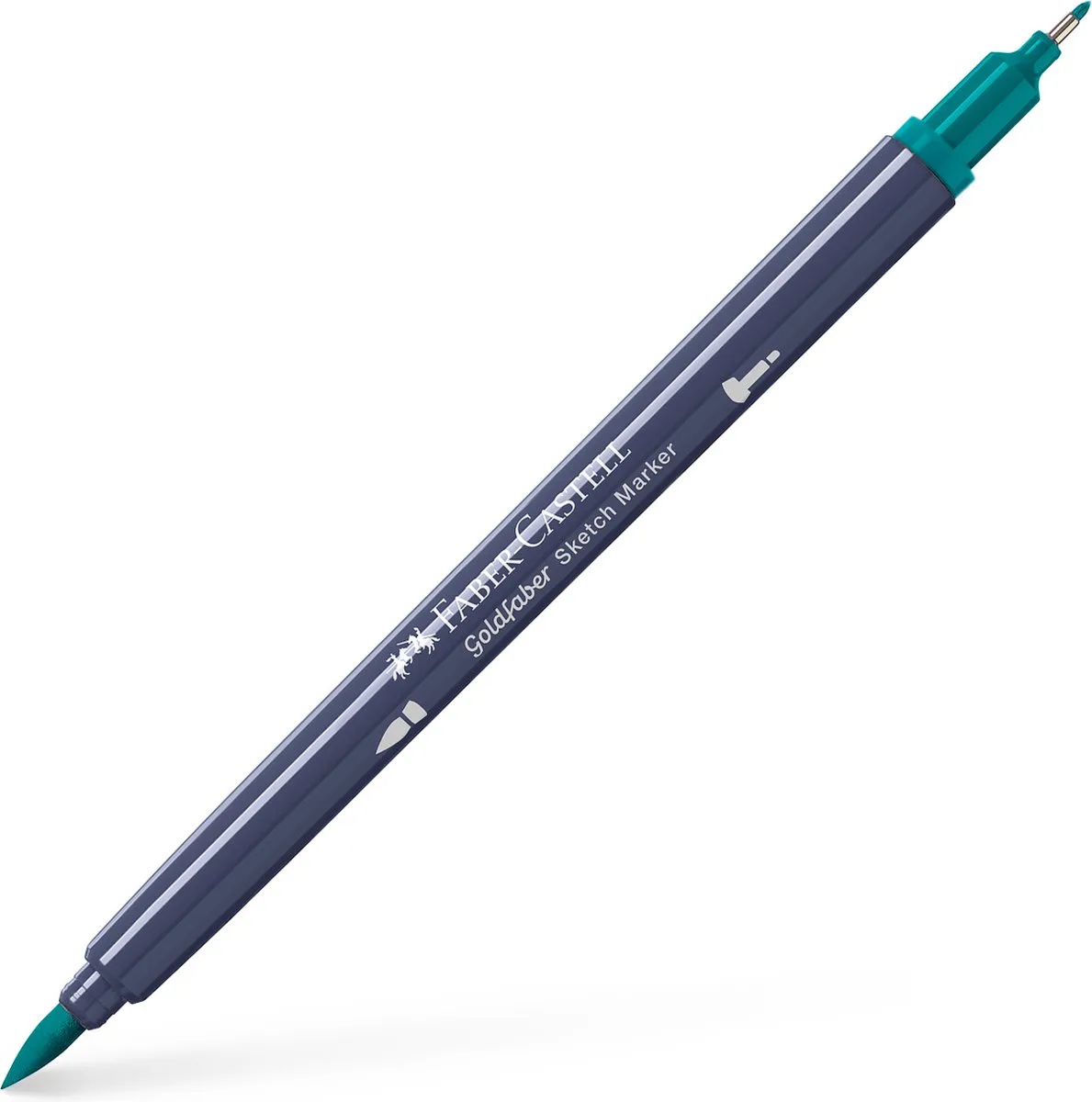 sketchmarker - Goldfaber - 1 stuk - 313 dark cobalt green - alcoholmarker - FC-164700 fra Faber-Castell i 313 dark cobalt green – produktbillede