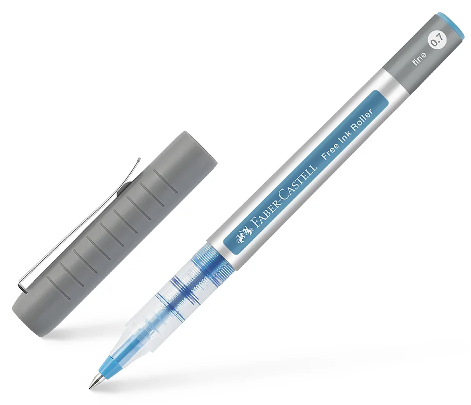 Tintenroller Free Ink Fine, hellblau von Faber-Castell – Produktfoto