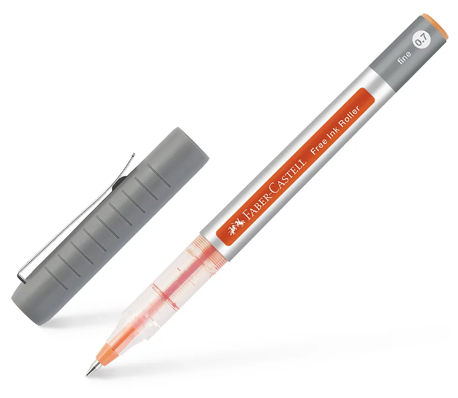 Tintenroller Free Ink Fine, orange von Faber-Castell – Produktfoto