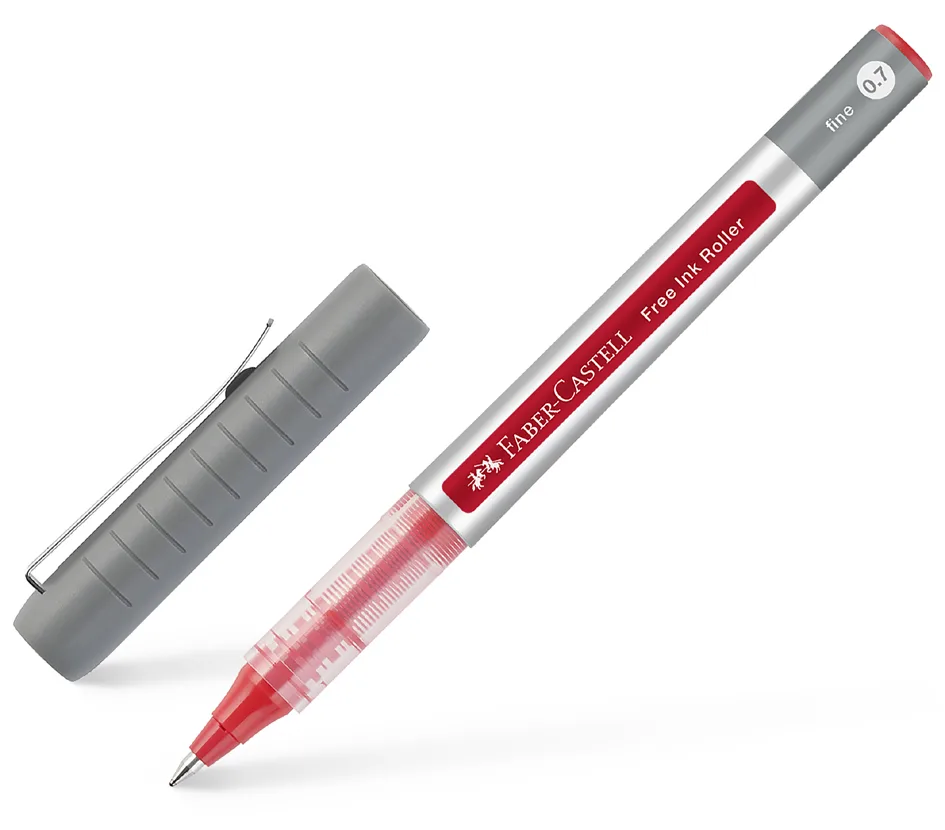 Tintenroller Free Ink Fine, rot von Faber-Castell – Produktfoto
