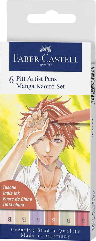 Tuschestift PITT artist pen, 6er Etui de Faber-Castell – photo produit