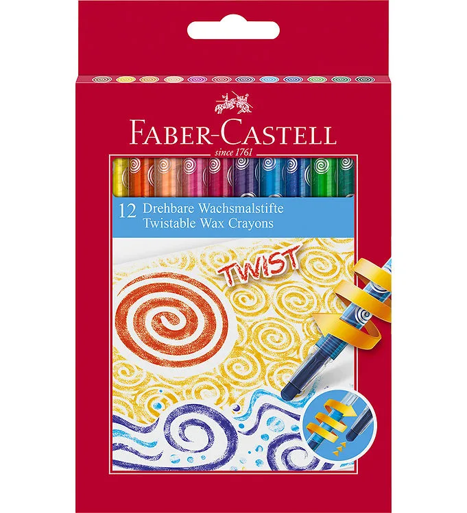 Twistable Wax Crayons - Cardboard box of 12 (120003) de Faber-Castell – photo produit