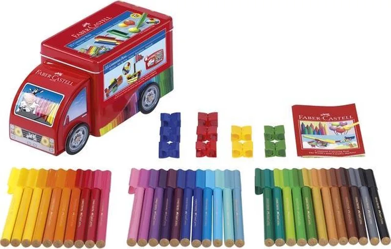 viltstiften - Connector - cadeau set vrachtwagen - FC-155533 by Faber-Castell in Assorti – product photo