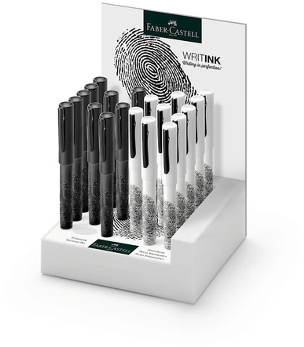 vulpen Faber Castell WRITink Print display 20 stuks zwart/wit von Faber-Castell in Weiß – Produktfoto