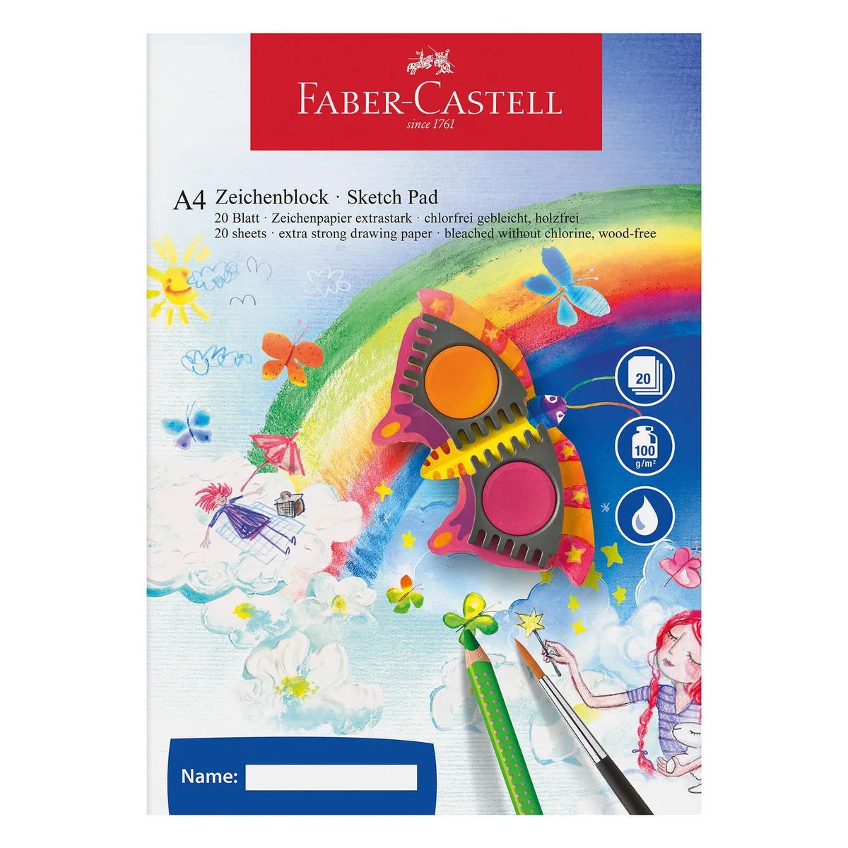 Zeichenblock DIN A4 20 Blatt van Faber-Castell – productfoto