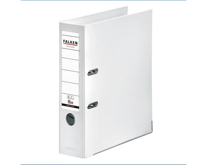 Aktenordner Ordner S80 Chromocolor A4 PP 80mm by Falken in White – product photo