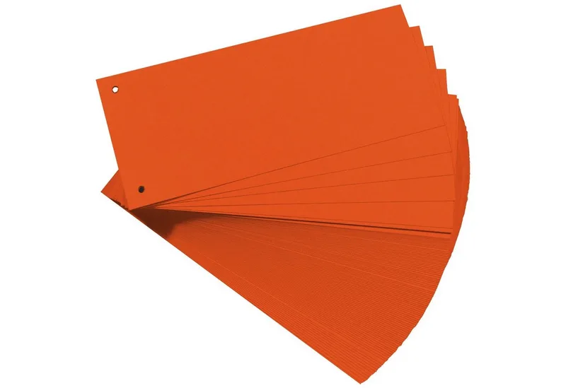 Aktenordner, Trennstreifen Aktenfahnen Trennblätter Karton 240x105 mm van Falken in Oranje – productfoto