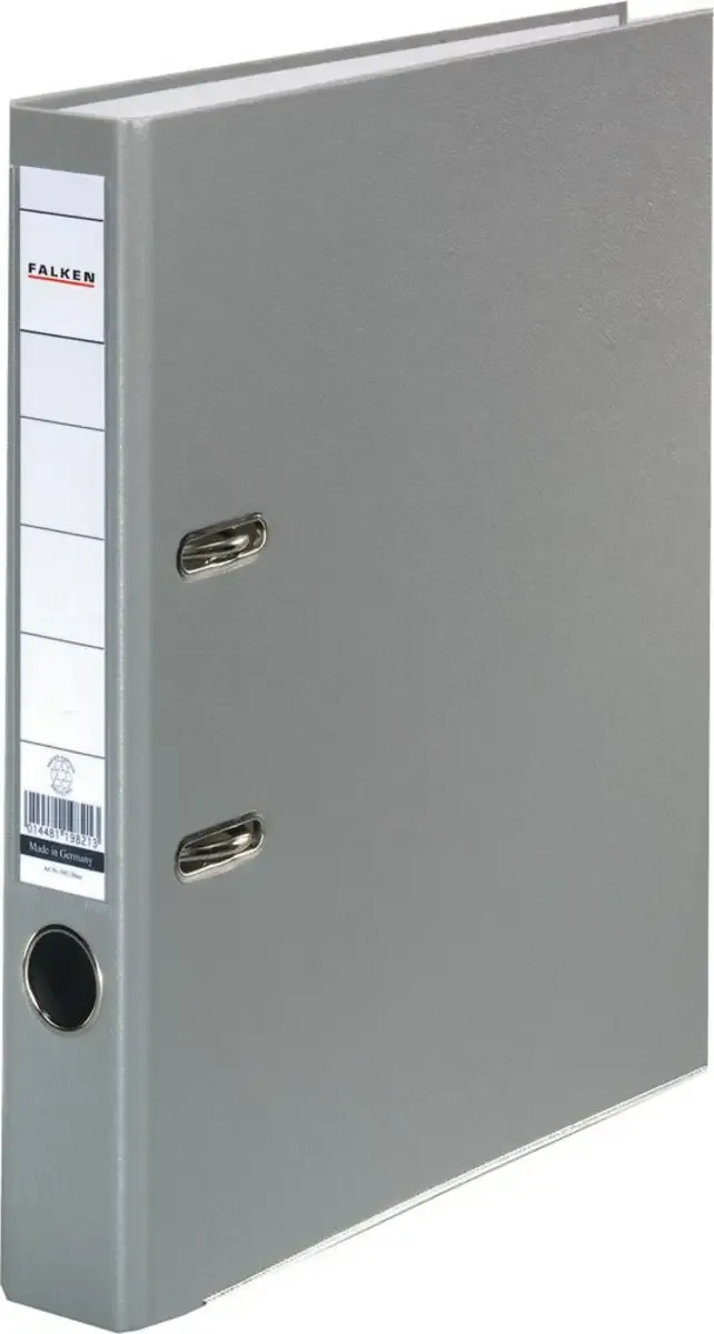 Ordner PP-Color DIN A4 Rückenbreite: 50 mm Grau 2 Bügel 9984113 de Falken – photo produit