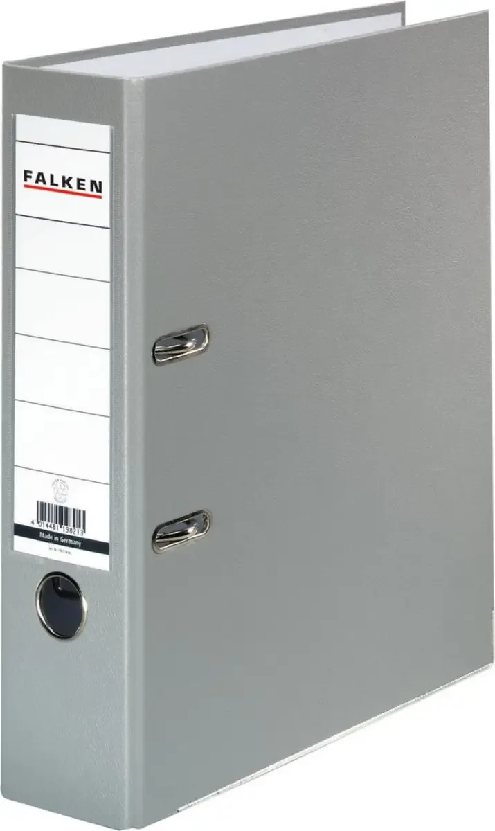 Ordner PP-Color DIN A4 Rückenbreite: 80 mm Grau 2 Bügel 9984022 van Falken – productfoto