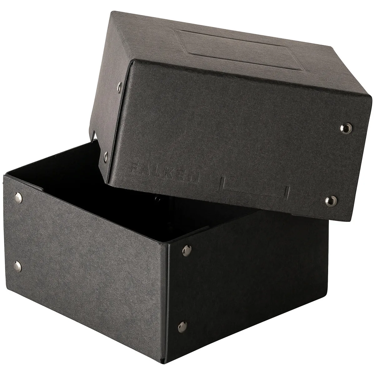 PURE 150x150mm Aufbewahrungsbox 1050 Blatt schwarz 16,0 x 16,0 x 8,5 cm, 1 St. de Falken – photo produit