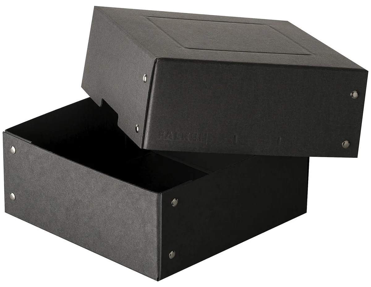 PURE 200x200mm Aufbewahrungsbox 1050 Blatt schwarz 21,0 x 21,0 x 8,5 cm, 1 St. de Falken – photo produit