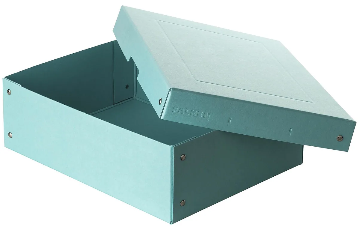 PURE Aufbewahrungsbox 1250 Blatt pastellblau 24,0 x 32,0 x 10,0 cm, 1 St. von Falken – Produktfoto