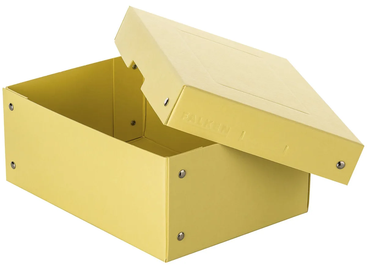 PURE Aufbewahrungsbox 1250 Blatt pastellgelb 18,0 x 25,0 x 10,0 cm, 1 St. van Falken – productfoto