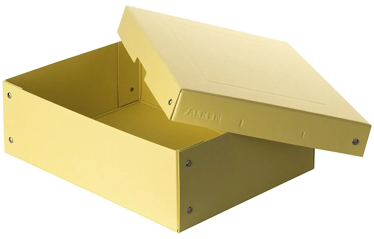 PURE Aufbewahrungsbox 1250 Blatt pastellgelb 24,0 x 32,0 x 10,0 cm, 1 St. de Falken – photo produit