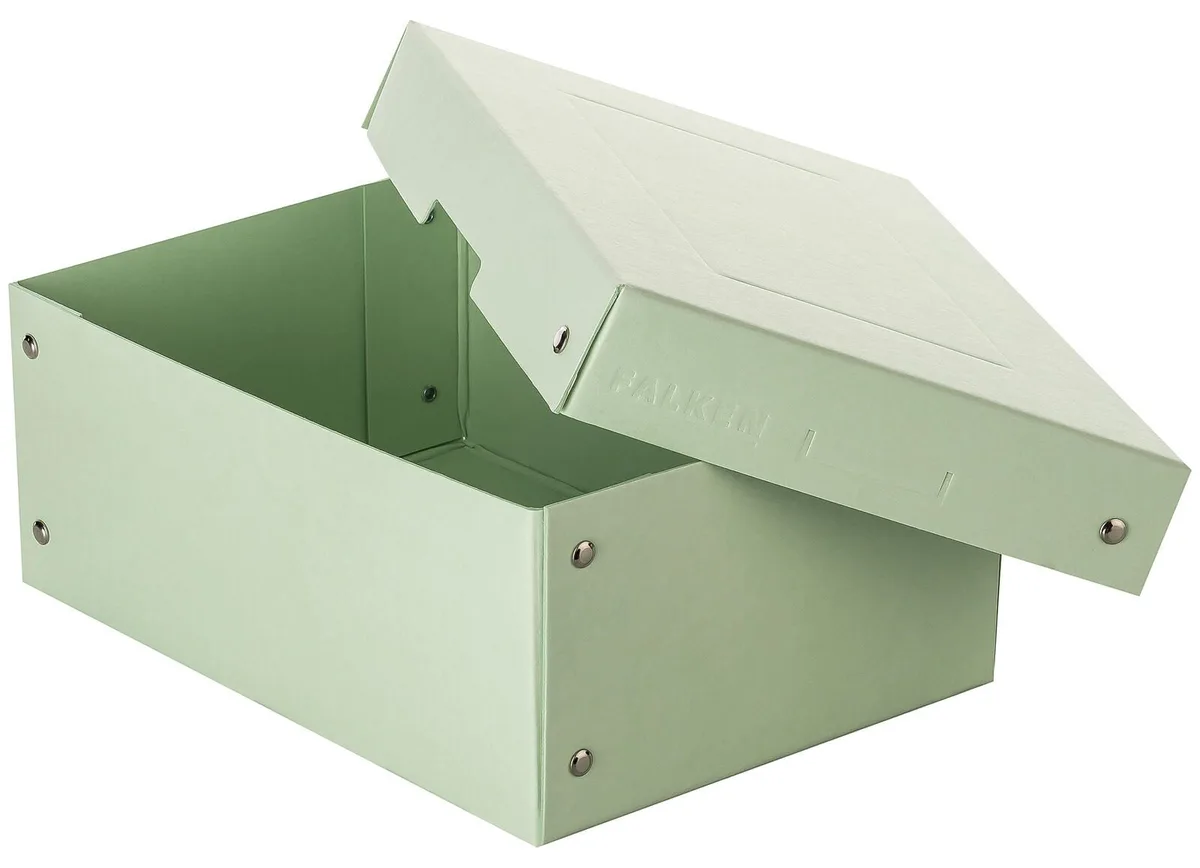 PURE Aufbewahrungsbox 1250 Blatt pastellgrün 18,0 x 25,0 x 10,0 cm, 1 St. van Falken – productfoto