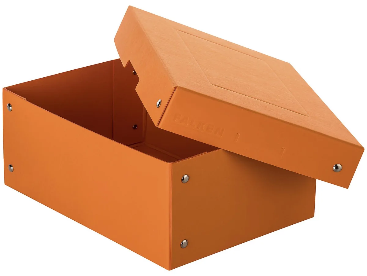 PURE Aufbewahrungsbox 1250 Blatt pastellorange 18,0 x 25,0 x 10,0 cm, 1 St. van Falken – productfoto