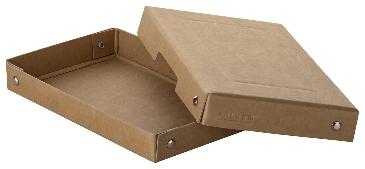 PURE Aufbewahrungsbox 310 Blatt natronbraun 12,0 x 18,5 x 2,5 cm, 1 St. från Falken – produktbild