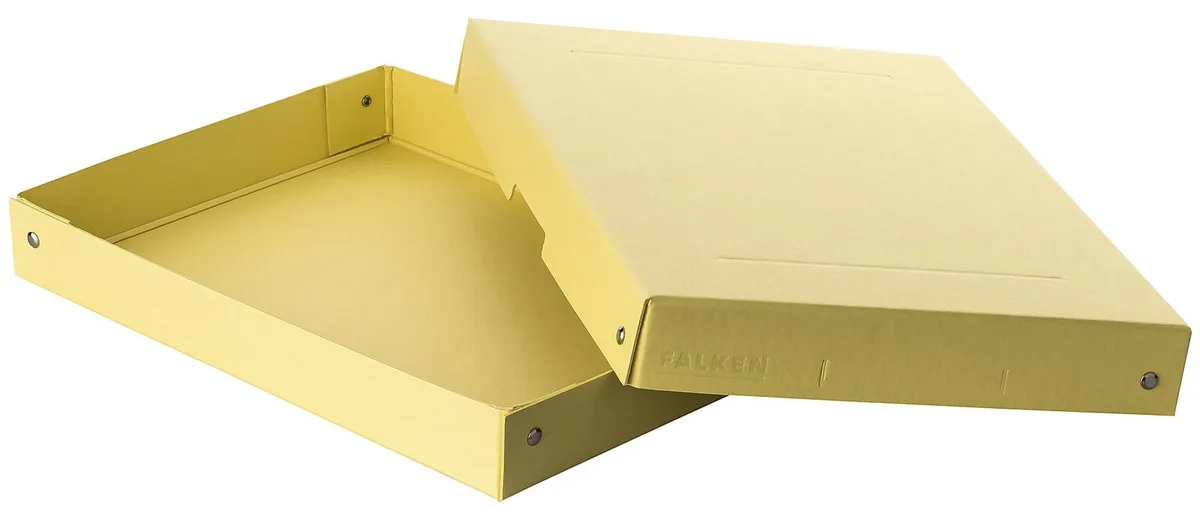 PURE Aufbewahrungsbox 500 Blatt pastellgelb 24,0 x 32,0 x 4,0 cm, 1 St. de Falken – photo produit