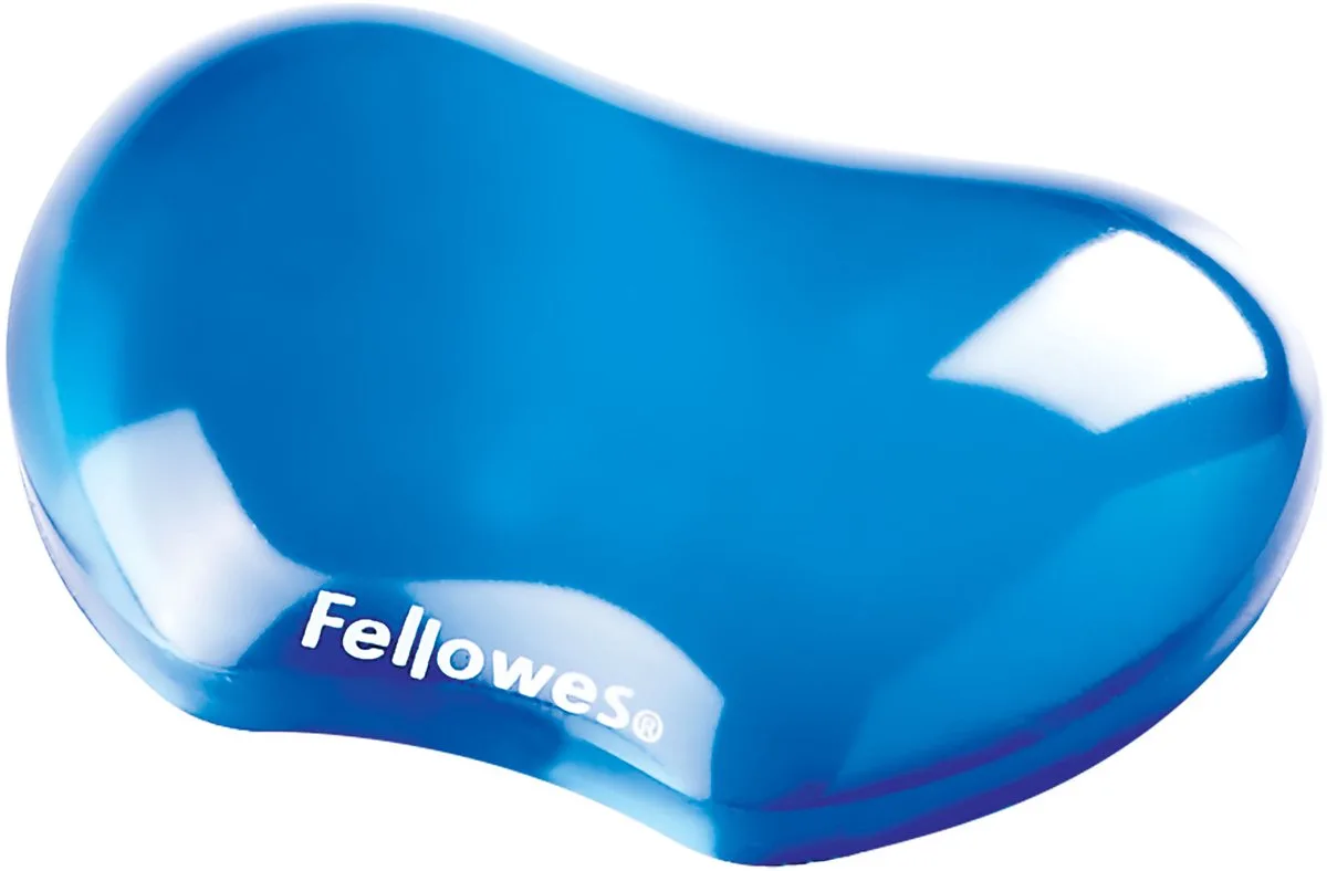Crystals Gel Polssteun – Ergonomische Wrist Support – Transparant – Antislip & Vlekbestendig by Fellowes in Blue – product photo