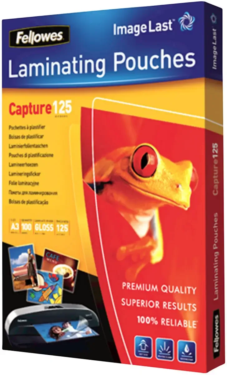 Laminierfolie DIN A3 125 micron glänzend 100 St. fra Fellowes – produktbillede