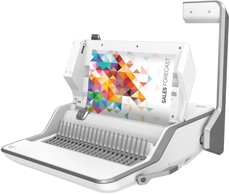 Lyra 3-in-1 inbindstation: inbinden, nieten en perforeren in 1 machine fra Fellowes – produktbillede