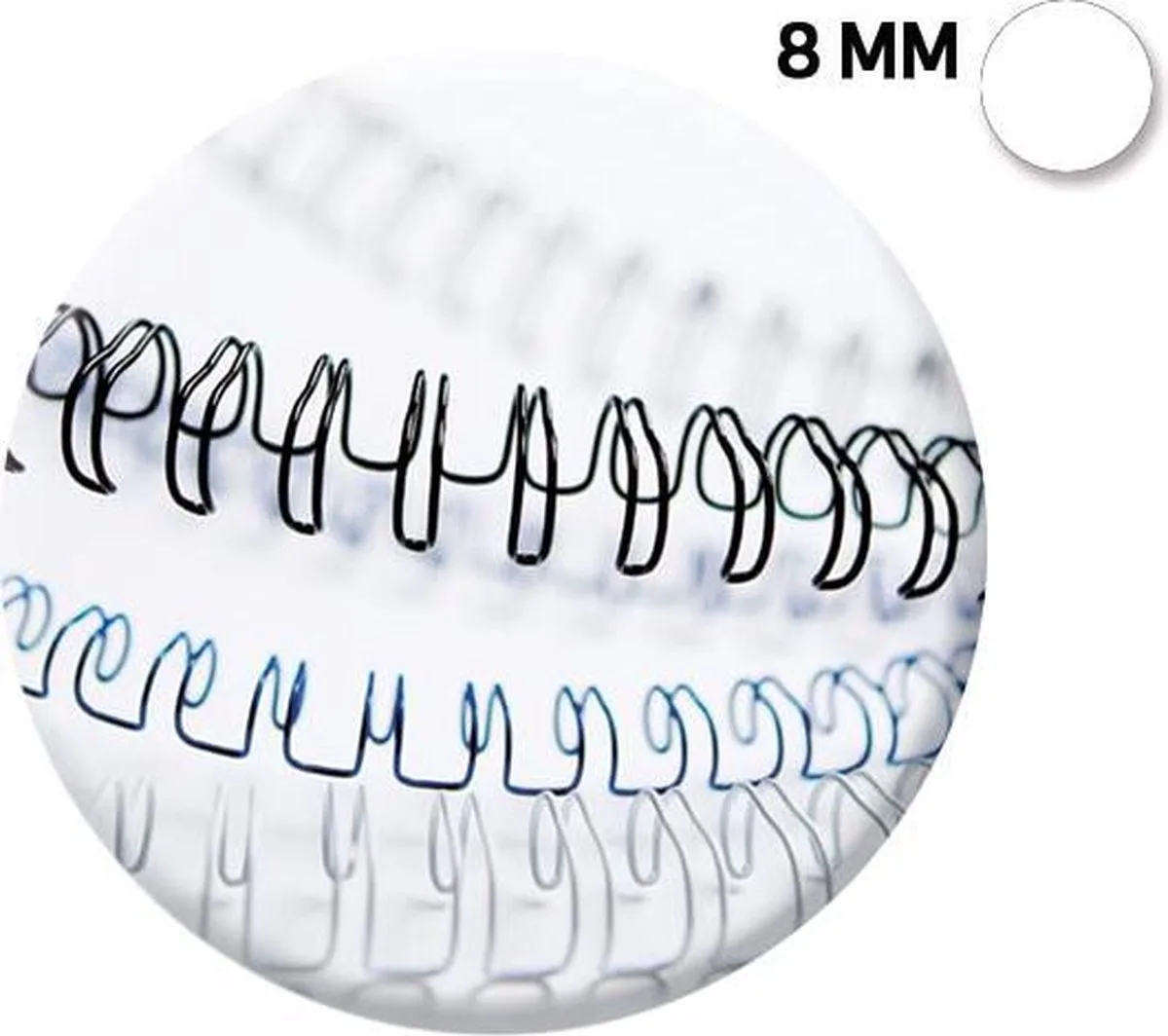 metalen bindruggen - 8 mm - 34-rings - A4 - 100 stuks von Fellowes in Weiß – Produktfoto