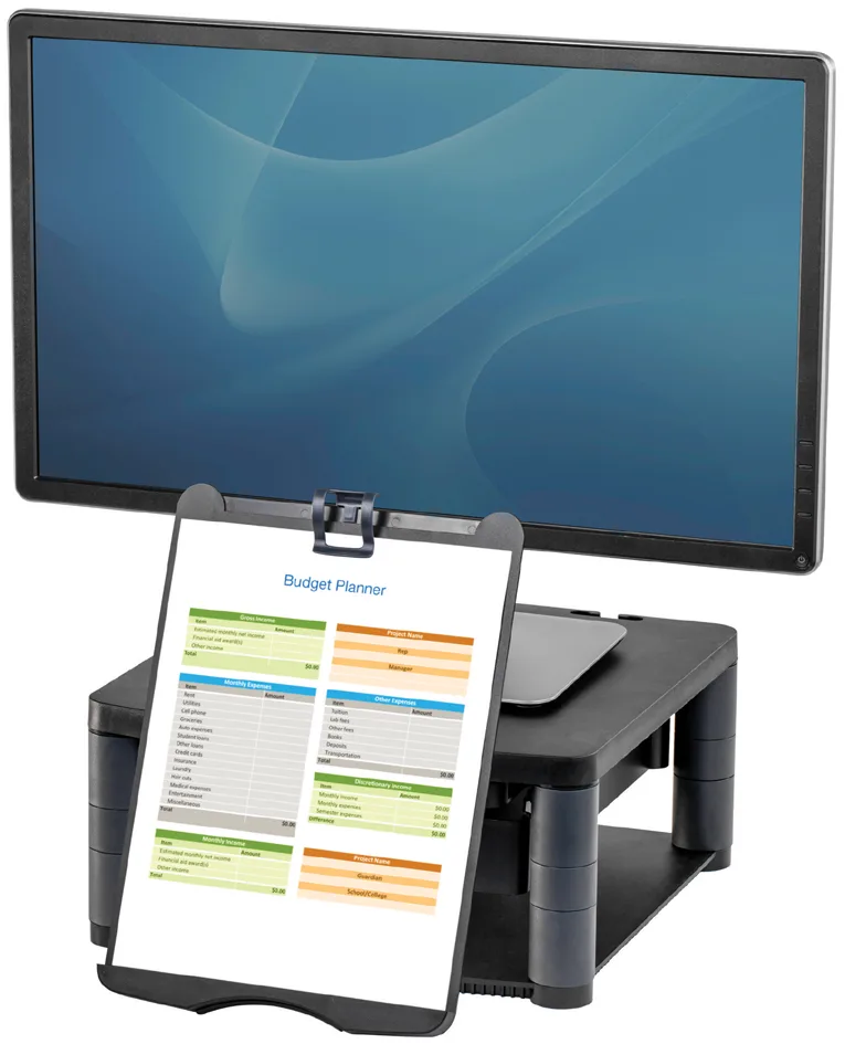 Monitorständer Premium Plus, schwarz von Fellowes – Produktfoto