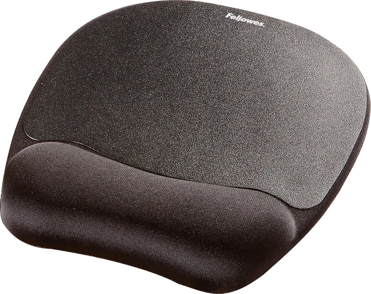 Muismat met polssteun - Ergonomisch - Memoryfoam by Fellowes in Black – product photo