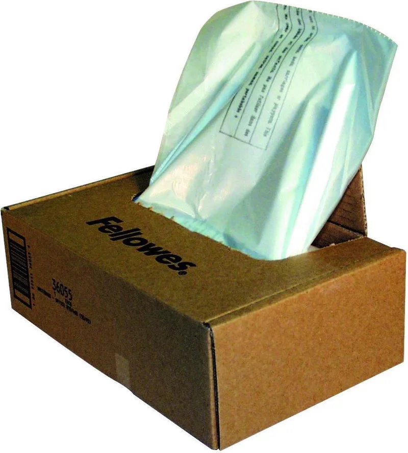 Papierversnipperaar zak - 165 liter - 50 stuks van Fellowes in False – productfoto